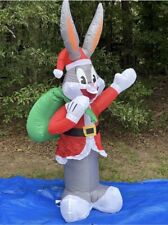 Bugs Bunny Christmas Airblown Inflatable  6 Feet Santa Space Jam Looney Tunes