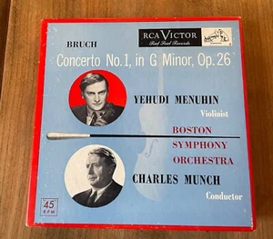 Yehudi Menuhin Charles Munch Concerto No. 1 In G Minor Op 26 RCA Victor 7” 45rpm - Picture 1 of 7