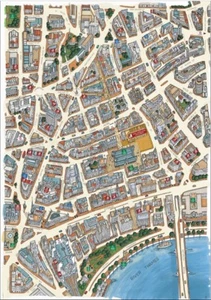 London, Covent Garden Area Straßenkarte 1000 Teile Puzzle 690 mm x 480 mm (jg) - Bild 1 von 1