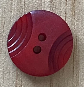 BONFANTI Polyester 2 Holes Button 15mm Round Red PK of Eleven #61 - Picture 1 of 3