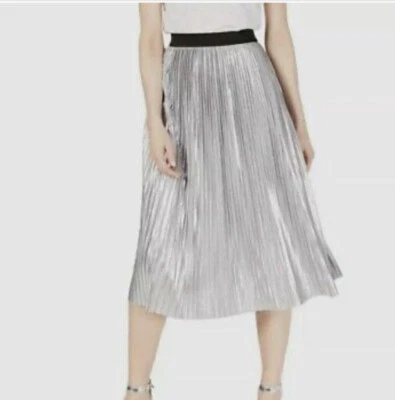 INC International Concepts Mujer Falda Metalizada Talla L Foto 1 de 4