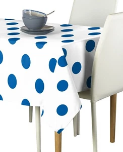 Royal Blue Dots on White Signature Tablecloths - Assorted Sizes! - Picture 1 of 1