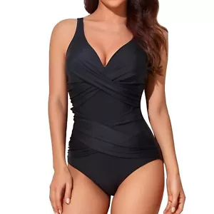 Tummy Control Swimsuits for Women Slimming One Piece Bathing Suit Modest Padd... - Picture 1 of 7