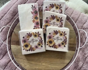 Lady Jane Pink Floral Fall Guest Buffet & Beverage Towels Paper Napkins Lot Of 5 - Picture 1 of 5