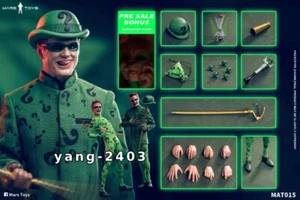 Mars Toys 1/6 The Riddler Action Figure Jim Carrey Villain Modello Mobile Regalo - Foto 1 di 24