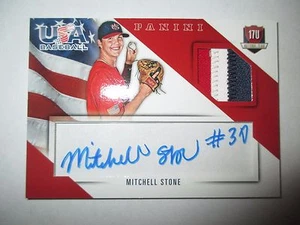 MITCHELL STONE 2015 Panini USA Baseball Acetate Game Used PATCH Autograph #3/49 - Picture 1 of 1