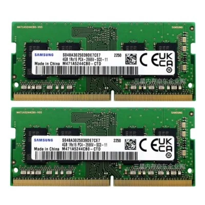 Samsung 8GB (2X 4GB ) DDR4 2666MHz PC4-21300 SODIMM Memory Ram M471A5244CB0-CTD - Image 1 of 4