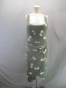 No Boundaries Size L (11-13) Girls Olive Sleeveless Wrap Skirt Midi Dress 458 - Picture 1 of 9