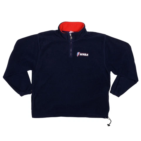 Vintage Champion WNBA Basketball 1/4 Zip Fleece Pullover Navy Blue Men's 2XL Cover