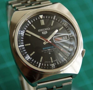 SEIKO 5 SPORTS - 6119-6020 - GENUINE JDM 'BIG CROWN' - SERVICED ! - Picture 1 of 19