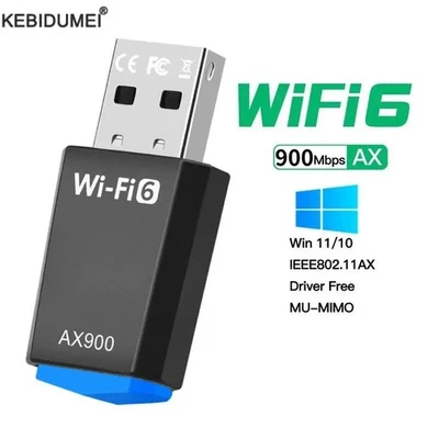 AX900 USB WiFi 6 Adapter Dongle Dual Band 2,4G & 5GHz WLAN 802.11ax Windows NEU - Bild 1 von 4
