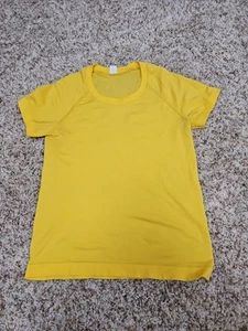 LULULEMON Short Sleeve Swiftly - SIZE 4 Perfect Condition Yellow Color - Picture 1 of 5