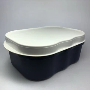 TUPPERWARE Grosser Laibwächter Bäckermeister Brotmax Brotbehälter Blau Weiß - Bild 1 von 9