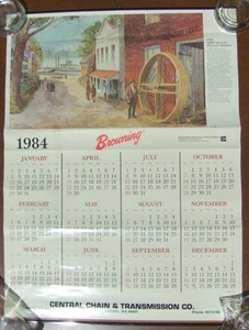 1984 Browning Mfg Div Adv Calendar Central Chain & Transmission Yakima WA - Picture 1 of 11