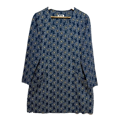 Mistral Navy Floral Print Cotton Tunic Dress UK14 - Image 1 of 4