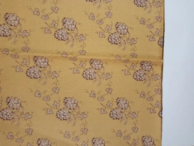 Andover Fabrics by Jo Morton Patt #5199 Gold Background Brown Foliage 22" x 45" - Image 1 of 2