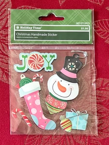 JOY SNOWMAN 3D STICKERS - HOLIDAY TIME - FREE SHIPPING - Picture 1 of 1