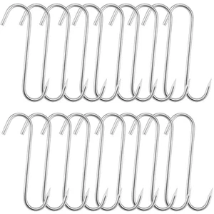Paquete de 20 ganchos para carne de 9 pulgadas JAPCHET, gancho para carne de alta resistencia de 8 mm de grosor, acero inoxidable... - Imagen 1 de 7