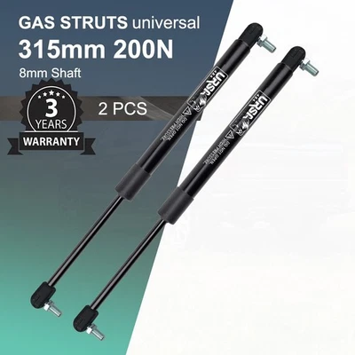 2 x Gas Struts 315mm 200N 8mm Shaft for Caravan Trailer Canopy Toolbox Window - image 1 of 4