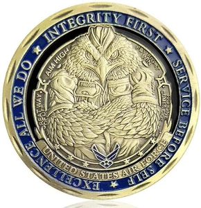 100PCS Keepsake Challenge Coin U.S.AF Core Values Air Force Military Collection - Picture 1 of 6