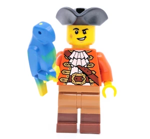 Neu Lego 2025 BAM Minifigur-rötlich orange Pirat mit blauem Papagei - Bild 1 von 2