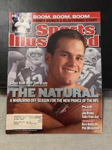 Tom Brady Sports Illustrated April 15 2002 "The Natural" First Cover NO LABEL - Picture 1 of 7