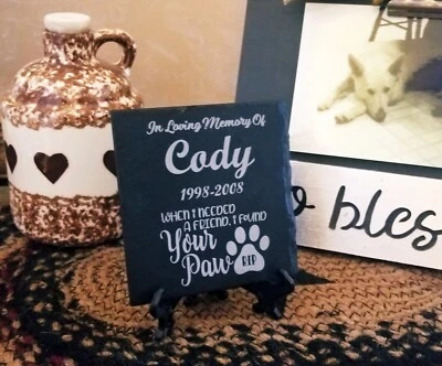 Персонализированный памятный камень для домашних животных, мемориальный камень для собак, надгробный камень для домашних животных маркер могилы - Изображение 1 из 4