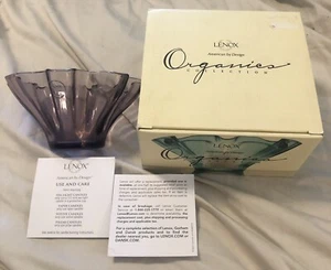 NEU Lenox Organics Amethyst lila Rüschen Welle Votivkerzenhalter Box & Einsatz - Bild 1 von 7
