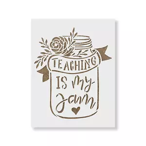 Teaching Is My Jam Stencil - Durable & Reusable Mylar Stencils - Picture 1 of 5