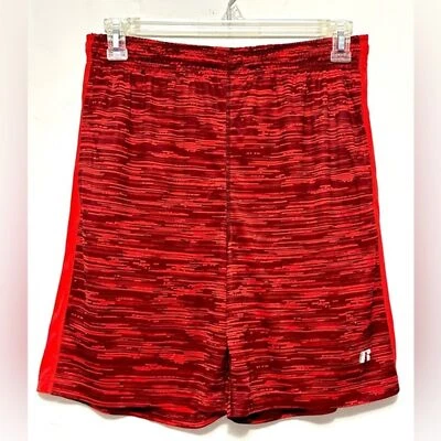 Pantalones Cortos Russell Rojo Entrenamiento Baloncesto Gimnasio Medianos 32-34 Foto 1 de 4