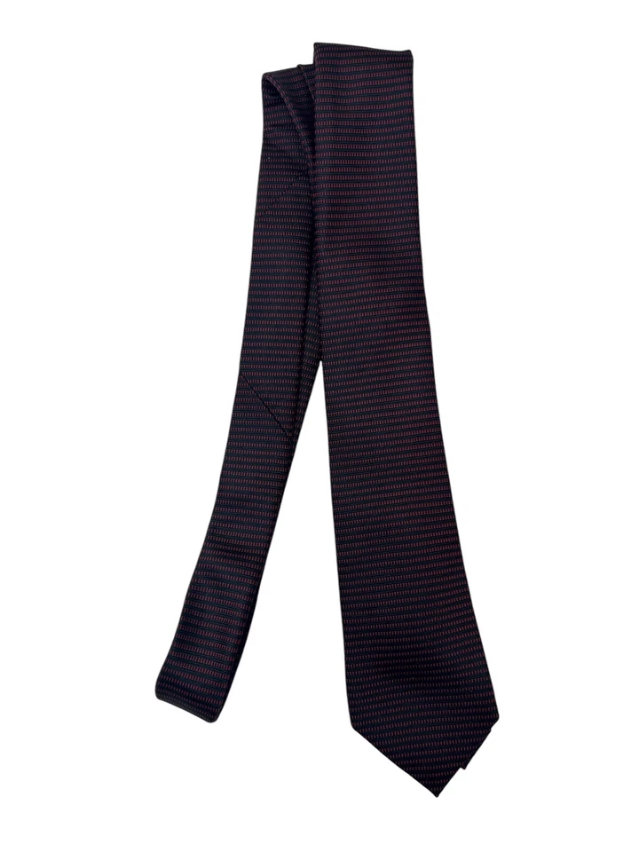 Corbata para hombre Ben Sherman 100 % seda - patrón rojo/negro - 2,75" de ancho S4 Foto 1 de 4