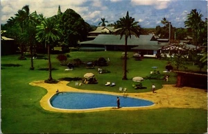 Postcard  Lihue Hawaii Kauai Inn Hotel Pool  vtg chrome B15 - Picture 1 of 2