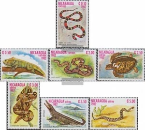 Nicaragua 2335-2341 (complete issue) unmounted mint / never hinged 1982 Reptiles - Picture 1 of 1