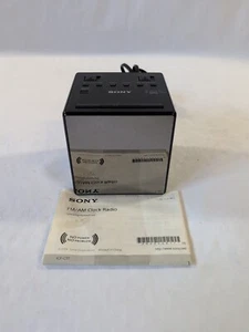 Sony ICF-C1T/BC3 AM/FM Alarm Clock Radio with Mirrored Face Black Free Shipping - Picture 1 of 8
