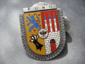 great vintage german ADAC WESER - ALLER RALLYE 1964 enamel Car Badge Plakette - Picture 1 of 8