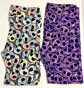 LuLaRoe Jack Skellington Leggings (Curvy & Tall) set of 2 - Picture 1 of 7