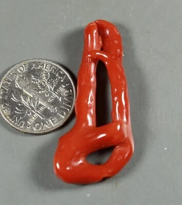 Natural Italian Mediterranean Coral Designer knot unusual Shape color - Picture 1 of 6