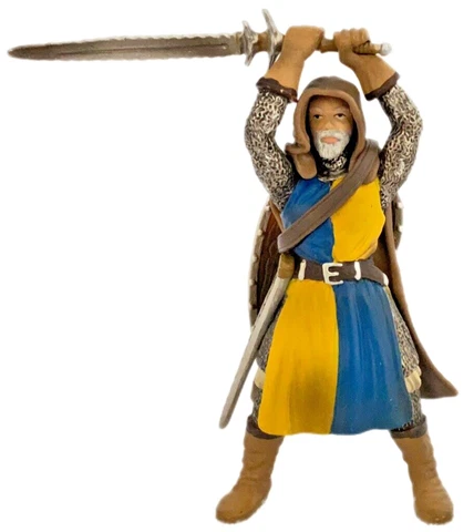 Schleich Swordsman Medieval Warrior Coat Cape Armor Long Sword Scabbard Shield Cover