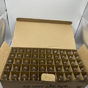 50 Pack C9 Warm White Led Replacement Christmas Light Bulb, C9 Shatterproof - Picture 1 of 9