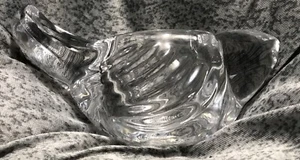 Bird Shaped Tea Light Votive Candler Holder Paperweight Clear Heavy EUC - Picture 1 of 3