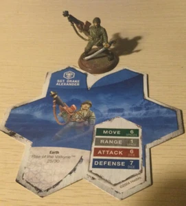 Heroscape „Sgt. Drake Alexander“, Rise of the Valkyrie, Figur und engl. Karte - Bild 1 von 2