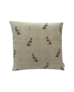 Hartley Hare country animals Christmas Hand made cushion cover gift ideas - Picture 1 of 1