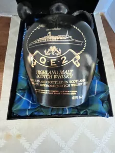 RAR/Vintage/Berühmte QE2/Kreuzfahrt///Single Malt/Whiskey Dekanter/leere/gefütterte Box - Bild 1 von 15