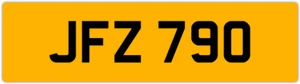 JFZ 790 J 3x3 DATELESS PRIVATE NUMBER PLATE JON JOE JAK JAC JACK JAMES JEFF JAY - Picture 1 of 1