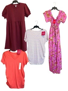 4pc Lot NEW Isabel Maternity Clothing 2 Dresses 2 Tops Women's Size Medium - Picture 1 of 2