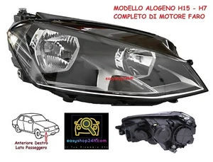 SCHEINWERFER SCHEINWERFER VORNE RECHTS FÜR VOLKSWAGEN GOLF 7 VII 2012 RECHTS H7 H15 - Bild 1 von 1