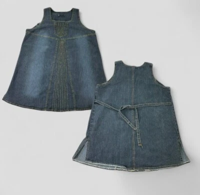 Mujer Y2K Denim Sin Mangas Top L Línea A Túnica Sin Mangas Corbata Informal Boho Foto 1 de 4