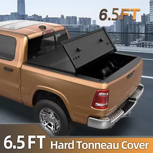 6.5FT 3-Fold FRP Hard Tonneau Cover For 2015-2024 Ford F150 F-150 Truck Bed New - Picture 1 of 8