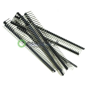 10Pcs 40 Pin 2.54mm Right Angle Single Row Pin Header PCB For Arduino NEW - Bild 1 von 4