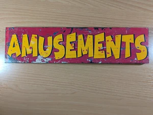 Vintage Stil Kirmes Spielhalle Schild für Spielzimmer 395 x 100 x 18 mm - Bild 1 von 4